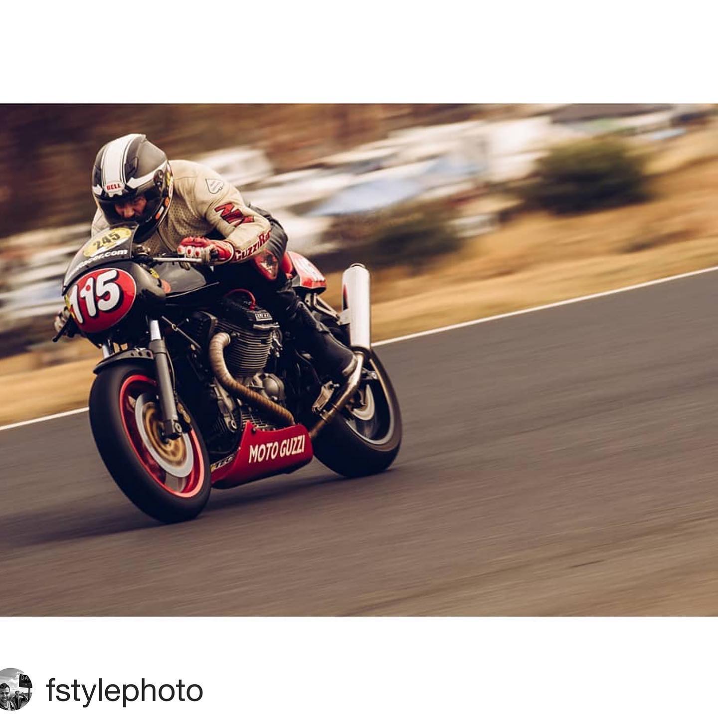 @fstylephoto with @get_repost
・・・
The road racing track at the Broadford Bike Bonanza was graced with some beautiful machinery such as this Moto Guzzi. After riding this track countless times I've never actually ventured around it as a spectator so it was great to head over to crash corner and snap a few shots of these classics about to start their braking for this notorious corner. #